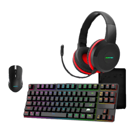 AVATEC KIT GAMER TECLADO + MOUSE + AUDIFONO + PAD CMK-8413B