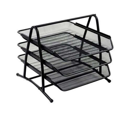 OVE BANDEJA DE METAL TIPO MALLA X3 NEGRO