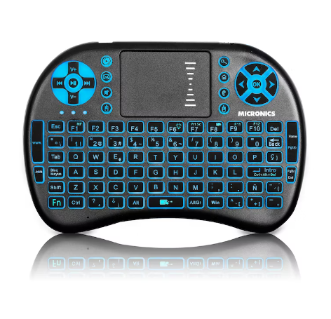 MICRONICS MINI TECLADO VOYEUR+ MIC K301 LED TOUCH INALAMBRICO