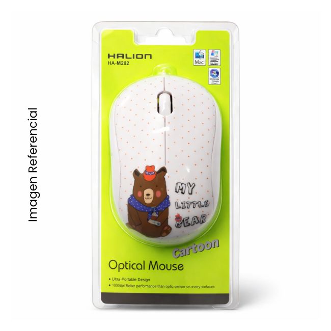 HALION MOUSE HA-M202 DISEÑO CARTOON