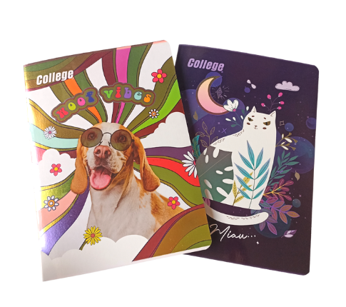 COLLEGE CUADERNO A4 CUADRICULADO DISEÑO MUJER 80 HOJAS