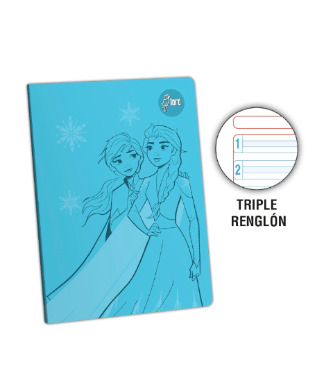 LORO CUADERNO A4 T/RENGLON DISEÑO MONOCROMATICO DISNEY 80H 