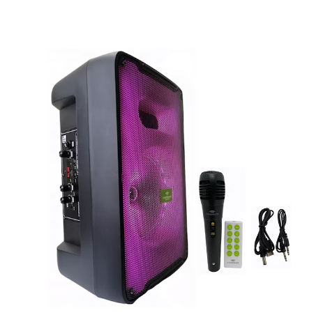 EVERSOUND PARLANTE EV3000 8PULG TW RGB + MICROFONO + FM + USB + BATERIA 2400MAH AMPLIFICADOR