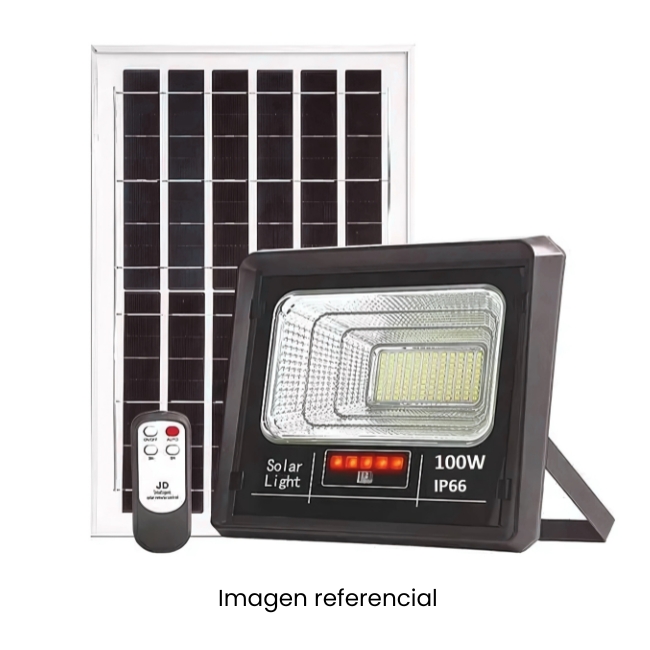 REFLECTOR SOLAR 120W IP66 CONTROL REMOTO Y SENSOR DE LUZ