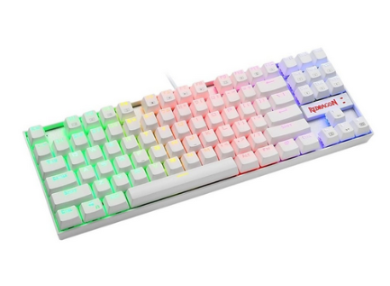 REDRAGON TECLADO GAMER KUMARA RGB K552 BLANCO SWITCH BLUE ESPAÑOL