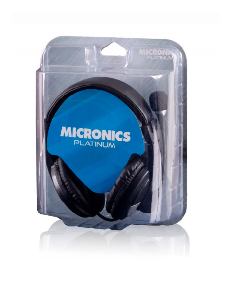 MICRONICS AUDIFONO PLATINUM BLU MIC H700 + MICROFONO CABLE NYLON