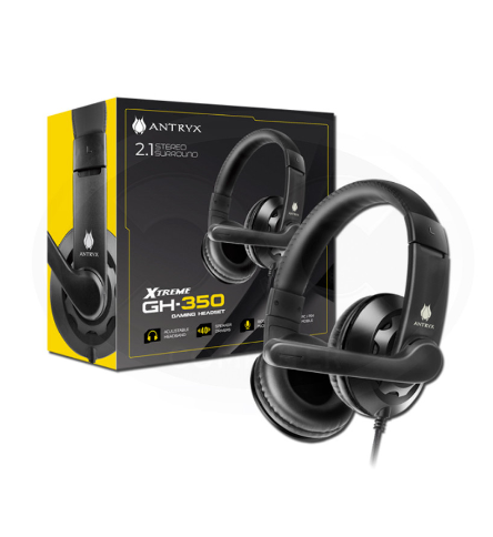 ANTRYX AUDIFONO XTREME GH-350 NEGRO GAMER + MICROF 2.1 STEREO