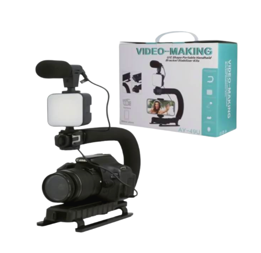 ESTABILIZADOR DE CAMARA CON LUZ Y MICROFONO AY-49U