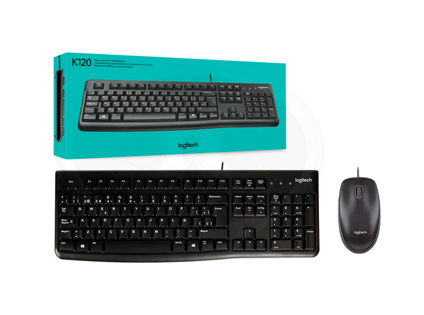 LOGITECH KIT TECLADO K120 CABLEADO + MOUSE USB