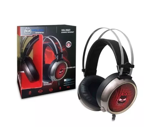 HALION AUDIFONO GAMER X60 LUCES LED USB+PLUG 3.5MM