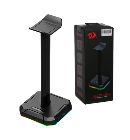 REDRAGON SOPORTE AUDIFONOS SCEPTER PRO HA300 RGB + 4 USB GAMER