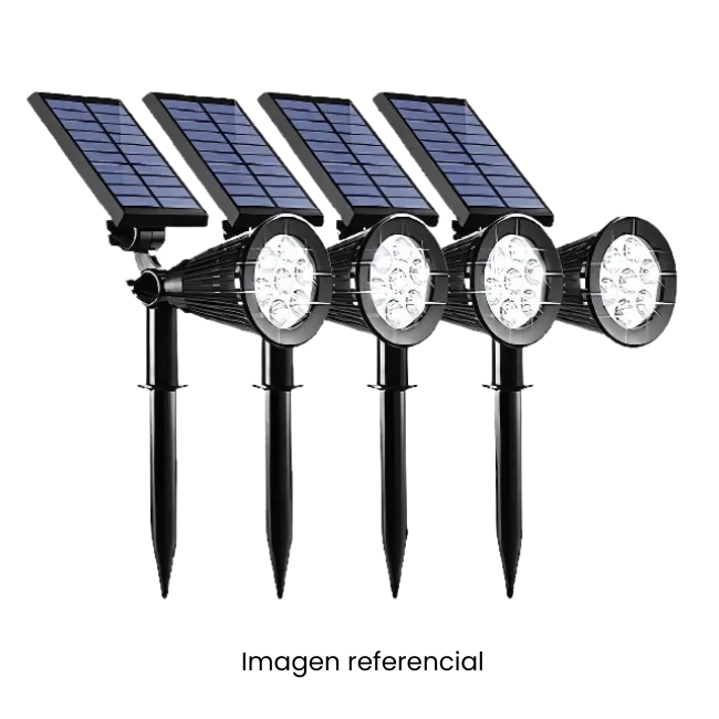 FOCO SOLAR LED DE CESPED 7 LUCES KQD02 + ESTACA