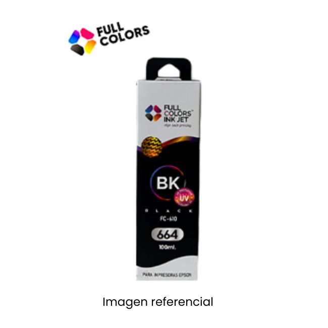 FULLCOLORS TINTA FC-610 EPSON 664 NEGRO 100ML