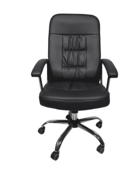 SILLA OFICINA GERENCIAL MODELO BASIC CUERINA NEGRO