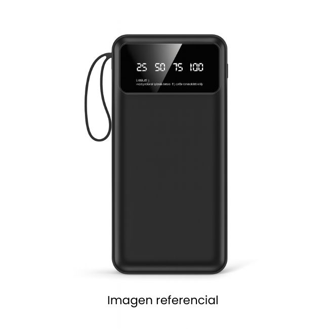DEMGEL POWER BANK D-E2015 25000MAH CARGA RAPIDA DUAL USB LINTERNA NEGRO 