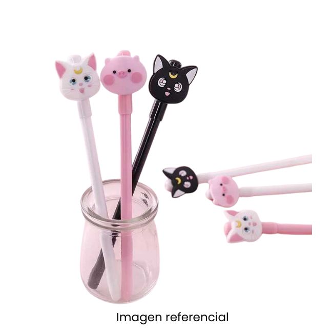 KAWAII LAPICERO LUNA/ CERDITO T GEL NEGRO