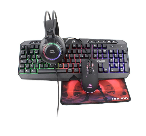 HALION KIT TECLADO + MOUSE GAMER MACK HA-875C