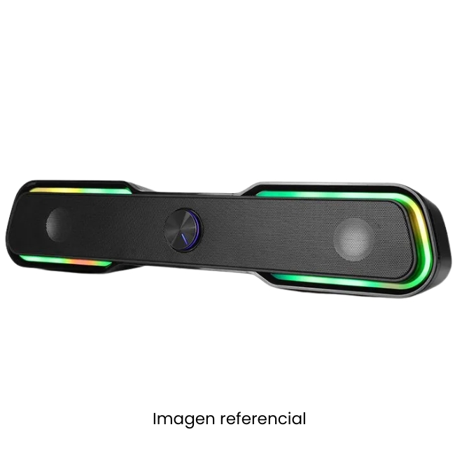 HALION PARLANTE BARRA HA-SB08 USB 6W 2X2.5PULG LED RAINBOW