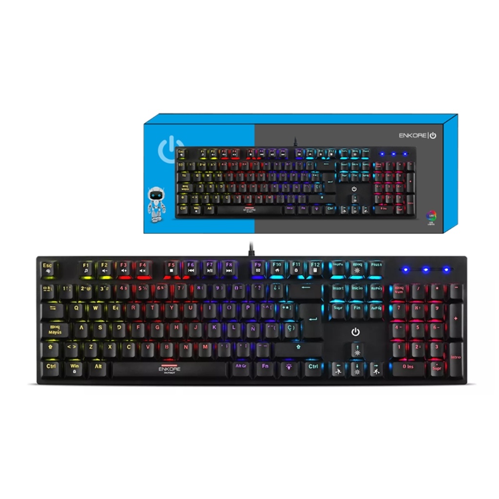 ENKORE TECLADO GAMER MECANICO PATRIOT ENK1013 USB