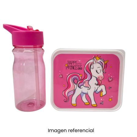 LONCHERA RECREO 3D TAPER Y TOMATODO UNICORNIO KAWAII A24