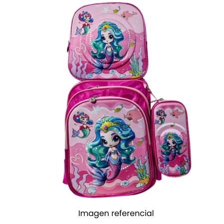 MOCHILA ESCOLAR ALTO RELIEVE NIÑA A24