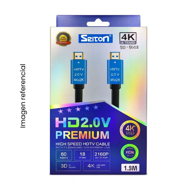 CABLE HDMI 4K PVC 2MT PREMIUM 