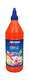 ARTESCO TEMPERA 250ML CON APLICADOR NEON NARANJA