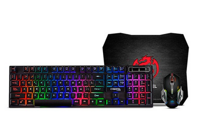 CYBERTEL KIT GAMER XTREME CYB GT1800 TECLADO RAINBOW + MOUSE LED + PAD MOUSE