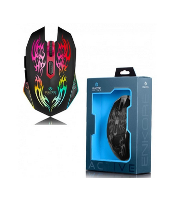 ENKORE MOUSE GAMER ACTIVE EKM300 USB 7LEDS 6BOTONES