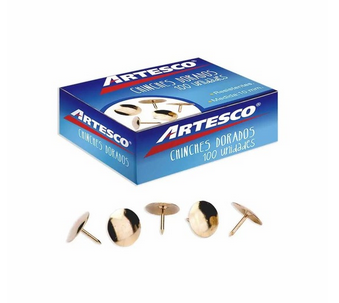 ARTESCO CHINCHES DORADO 10MM 100PCS