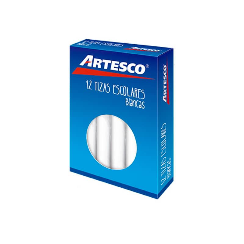 ARTESCO TIZA ESCOLAR BLANCAS CJX12