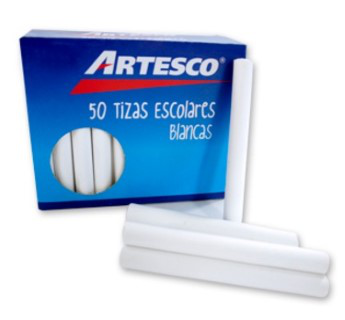 ARTESCO TIZA ESCOLAR BLANCAS CJX50