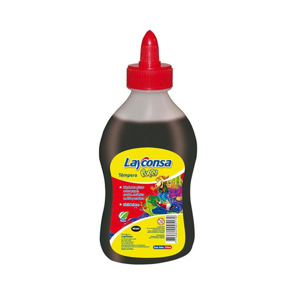 LAYCONSA TEMPERA 250ML NEGRO CON DISPENSADOR