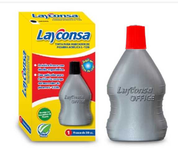 LAYCONSA TINTA PLUMON DE PIZARRA  L-126 ROJO