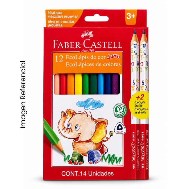 FABER CASTELL COLORES X 12 LARGO JUMBO