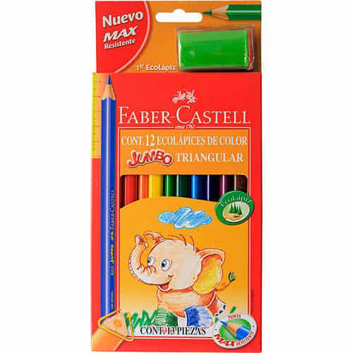 FABER CASTELL COLORES X 12 LARGO JUMBO
