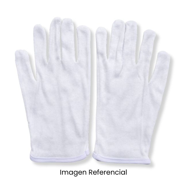 GUANTES BLANCO TALLA 08 (20CM LARGO APROX) PAR