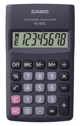 CASIO CALCULADORA HL-815L-BK-W NEGRO