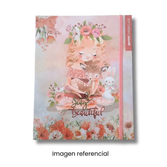 SMART BOOK CUADERNO ANILLADO 144HJ A4 TAPA DURA C/LIGA