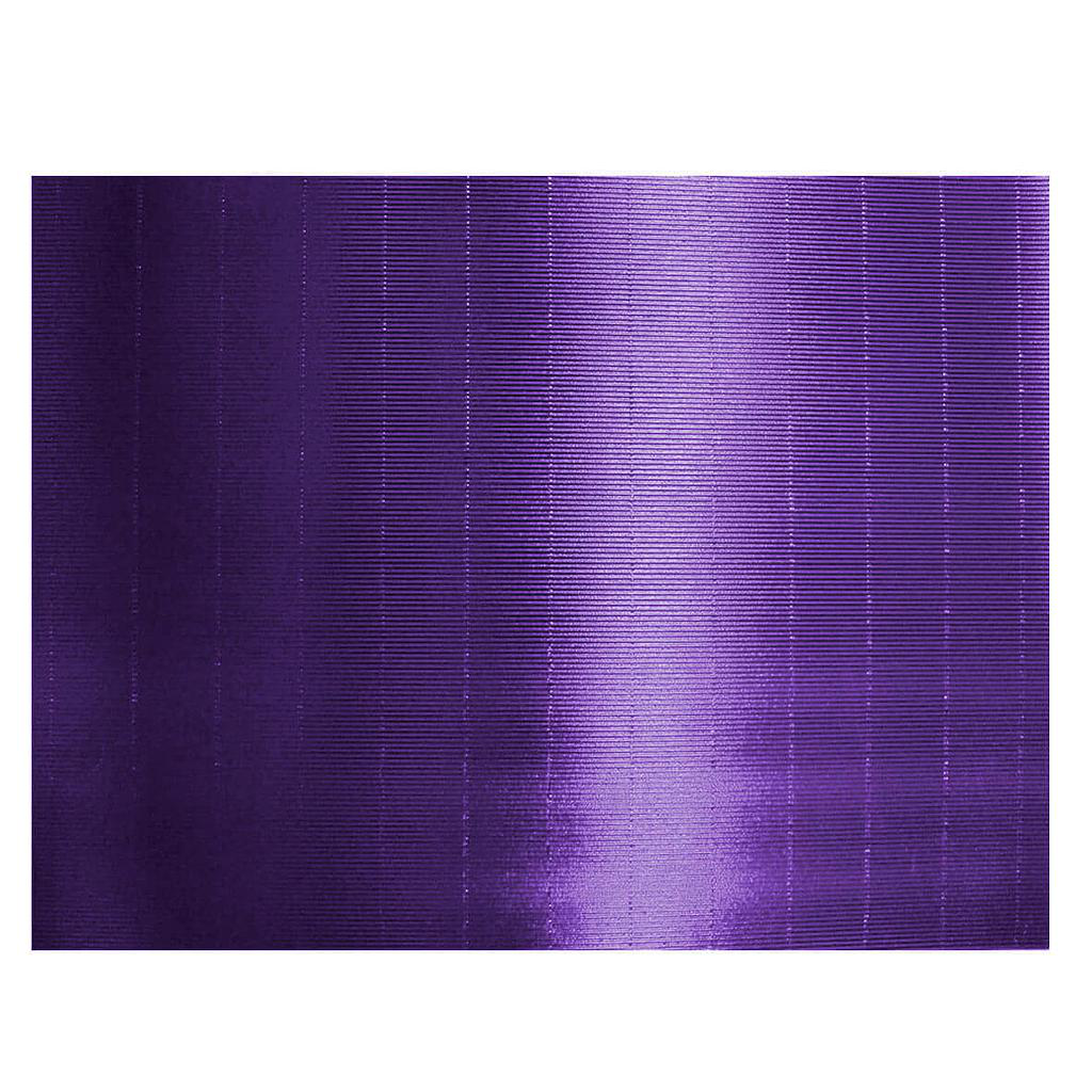 CARTULINA CORRUGADO METAL MORADO 50X70CM