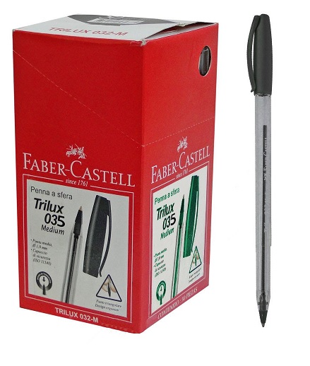 FABER CASTELL LAPICERO 035 TRILUX NEGRO CJX50