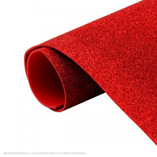 MICROPOROSO 50X70CM ESCARCHADO ADHESIVO ROJO