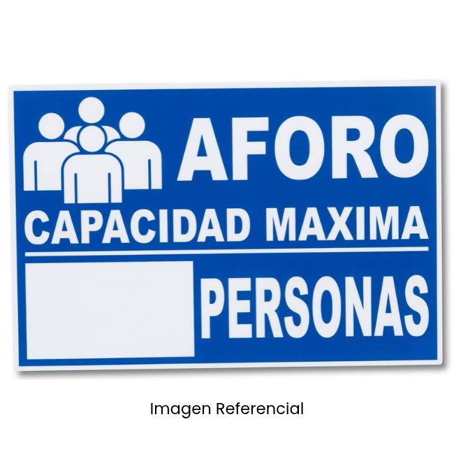 SEÑAL ADHESIVA AFORO A4