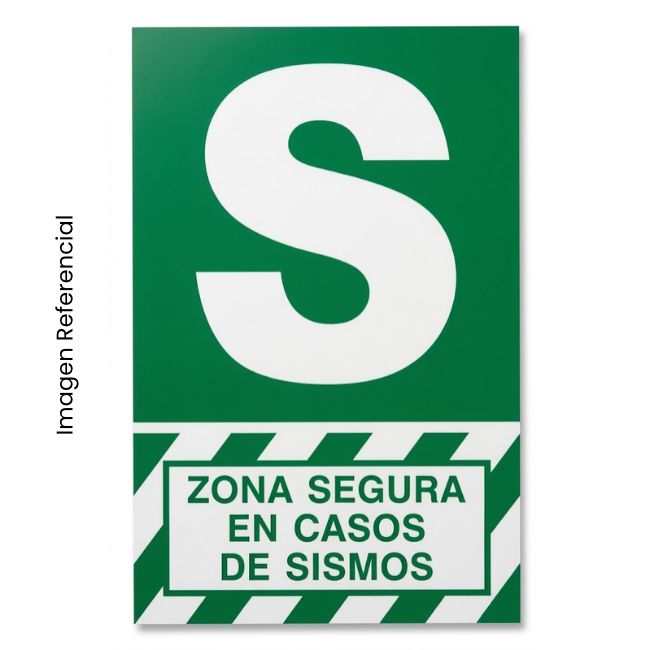 SEÑAL ADHESIVA ZONA SEGURA A4