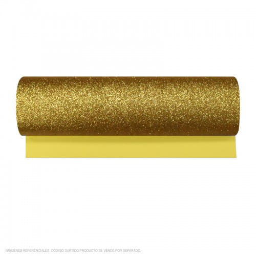 MICROPOROSO A4 ESCARCHADO ADHESIVO DORADO 