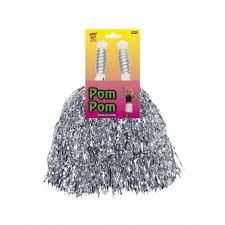POM POM METALICO PLATEADO UND