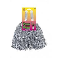 POM POM METALICO PLATEADO