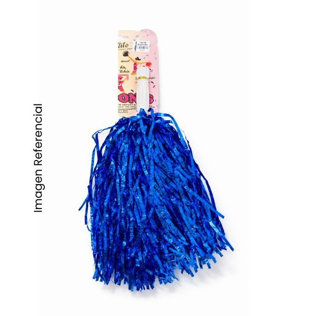 POM POM METALICO AZUL UND