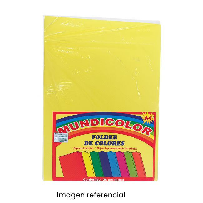 FOLDER MANILA A4 PQTX25 AMARILLO