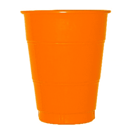 VASO PLASTICO NARANJA